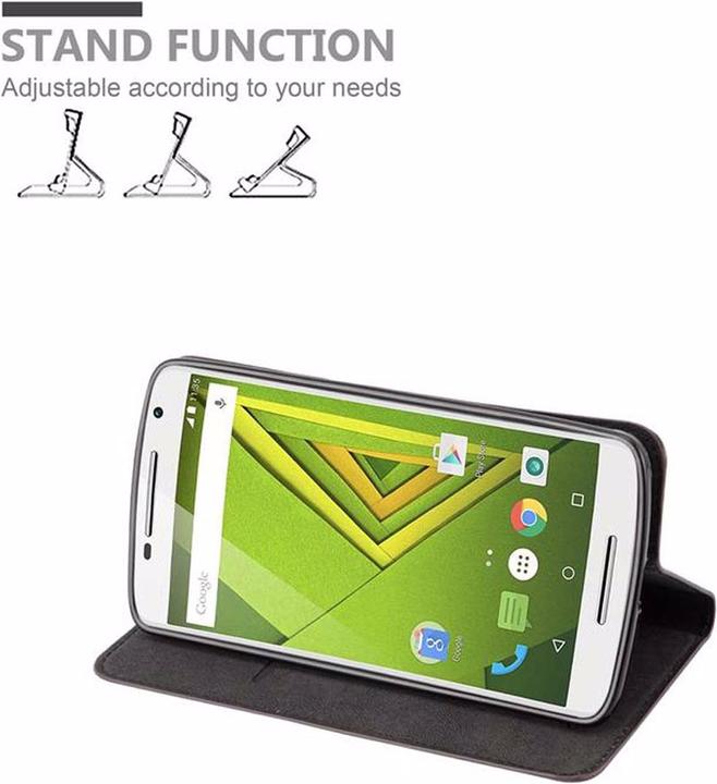 Actual product image Cadorabo Book Invisible Magnet Cover (Motorola Moto X Play)