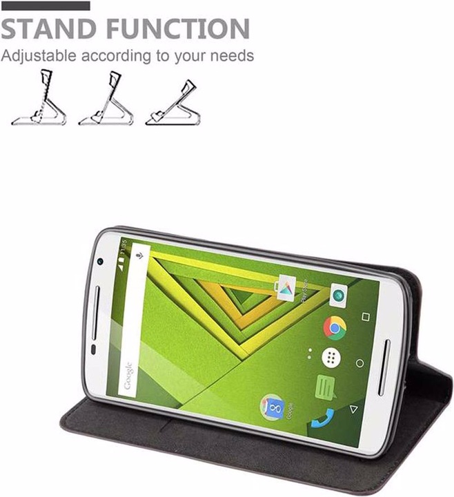 Actual product image Cadorabo Book Invisible Magnet Cover (Motorola Moto X Play)