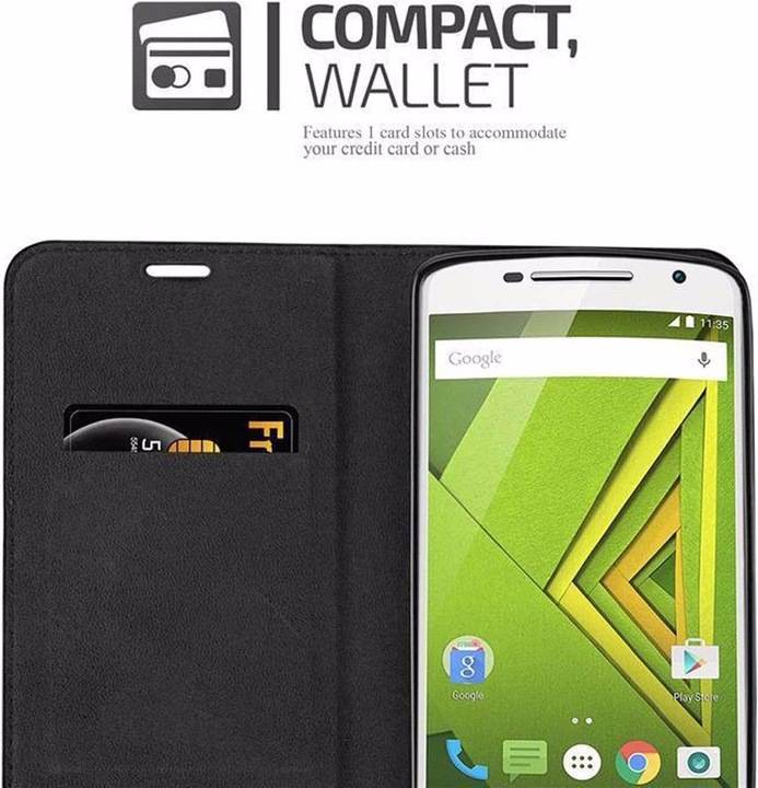 Actual product image Cadorabo Book Invisible Magnet Cover (Motorola Moto X Play)