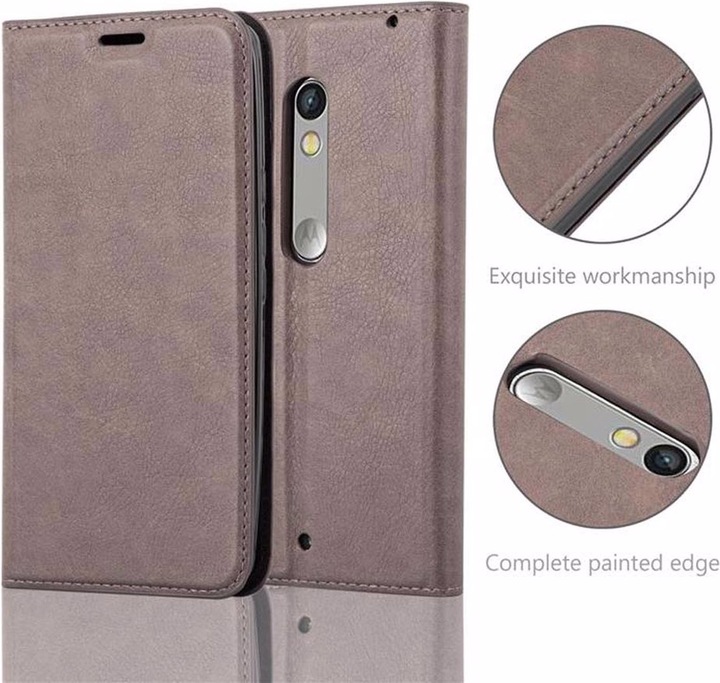 Actual product image Cadorabo Book Invisible Magnet Cover (Motorola Moto X Play)