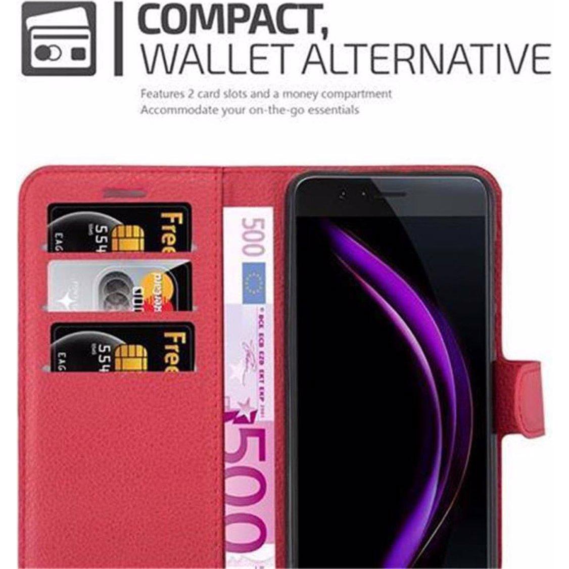 Thumbnail - Cadorabo Book mit Standfunktion Cover (Honor 8), Smartphone Hülle, Rot