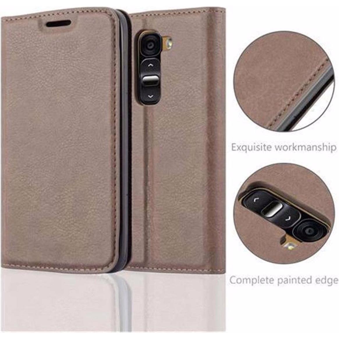Thumbnail - Cadorabo Book Invisible Magnet Cover (LG G2 Mini), Smartphone Hülle, Braun