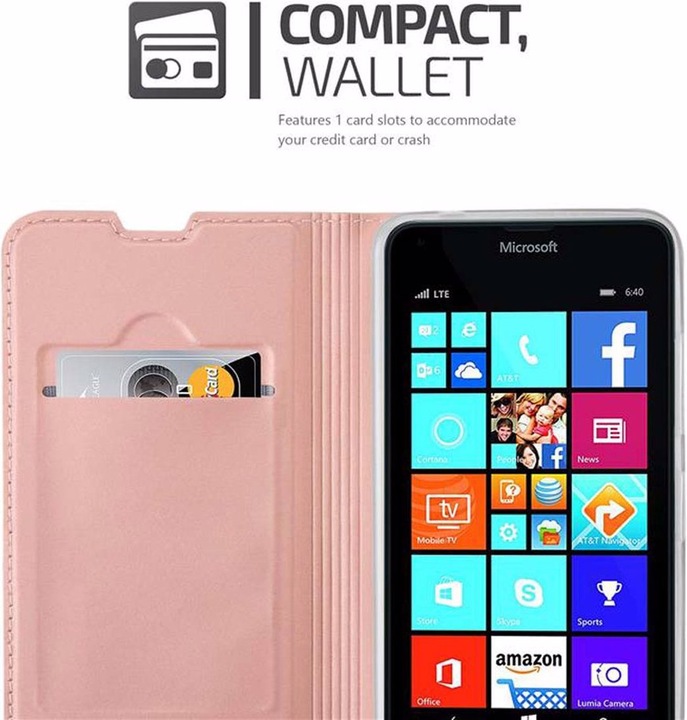 Produktbild Cadorabo Book Classy Style Cover (Microsoft Lumia 640)