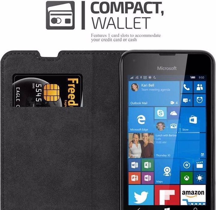 Actual product image Cadorabo Book Invisible Magnet Cover (Microsoft Lumia 550)