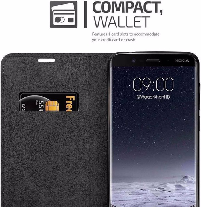 Produktbild Cadorabo Book Invisible Magnet Cover (Nokia 8 Sirocco)