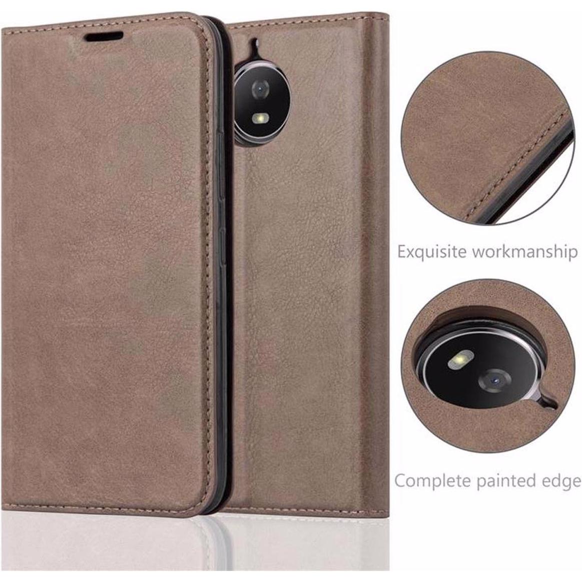 Thumbnail - Cadorabo Book Invisible Magnet Cover (Motorola Moto G5S), Smartphone Hülle, Braun