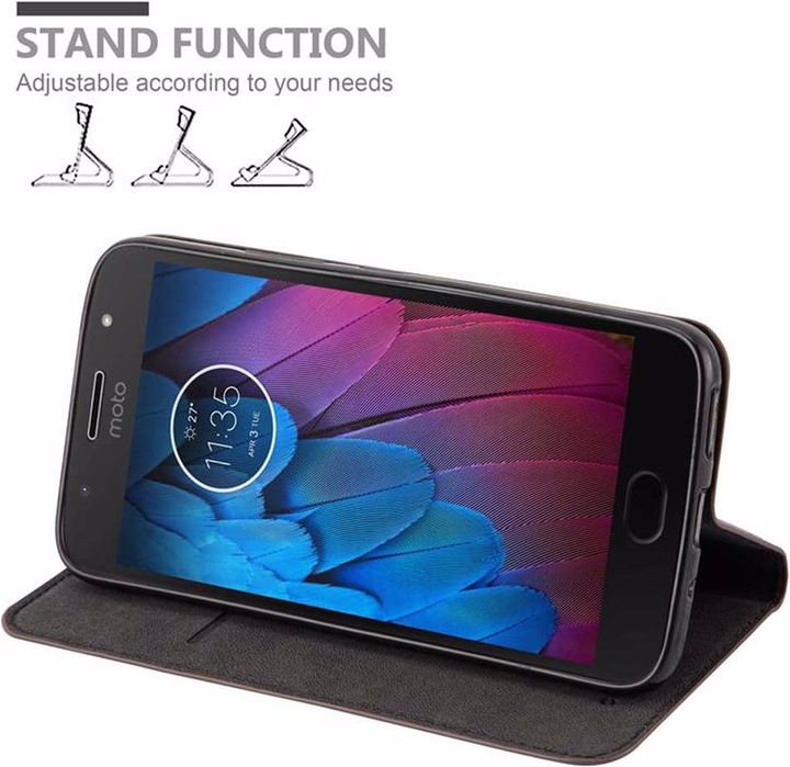 Actual product image Cadorabo Book Invisible Magnet Cover (Motorola Moto G5S)
