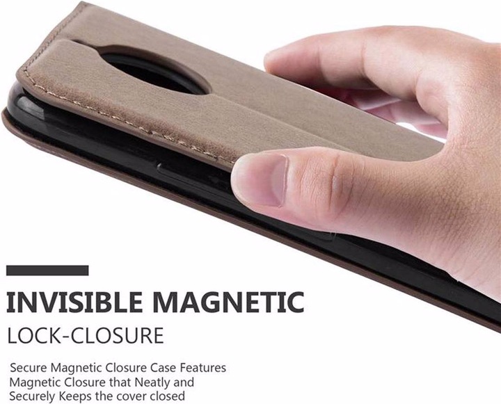 Actual product image Cadorabo Book Invisible Magnet Cover (Motorola Moto G5S)