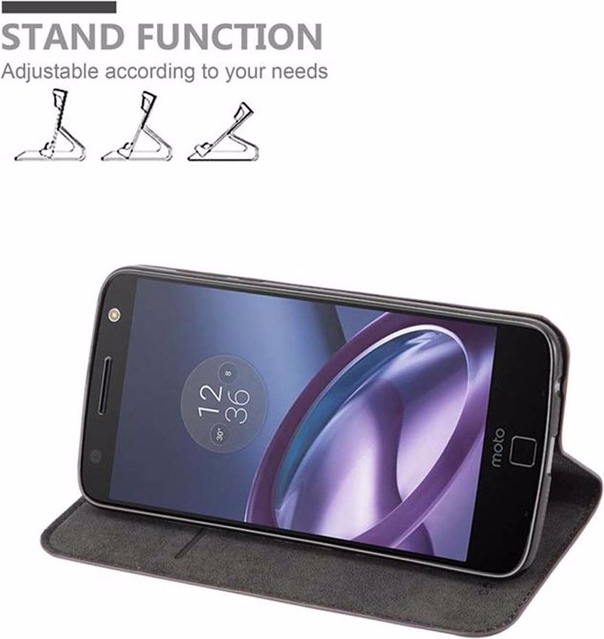 Actual product image Cadorabo Book Invisible Magnet Cover (Motorola Moto Z2)