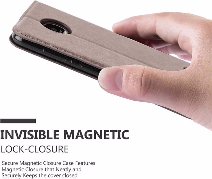 Actual product image Cadorabo Book Invisible Magnet Cover (Motorola Moto Z2)