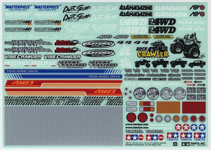 Produktbild Tamiya Off-Road Car Sponsor Stickers