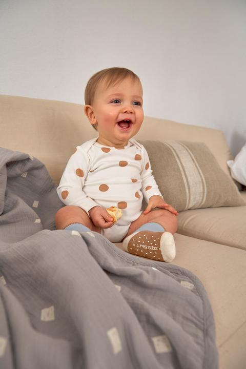 Produktbild Lässig Langarm-Body Punkte Milky Gr. 86/92 (86, 92)