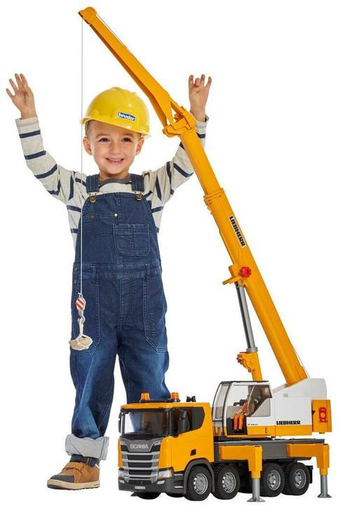 Actual product image Bruder 03571 Scania Super 560R Liebherr crane truck with L+S module