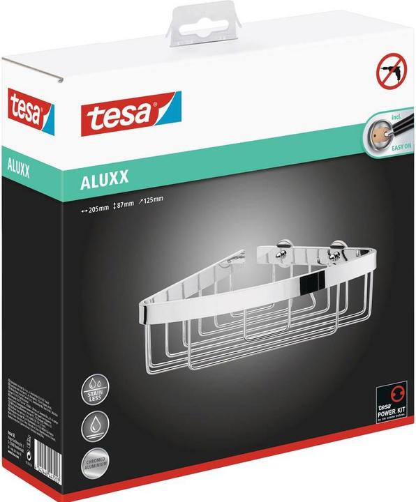 Actual product image tesa ALUXX shower tray incl. adhesive solution without drilling (8.5 x 24.5 x 25 cm)