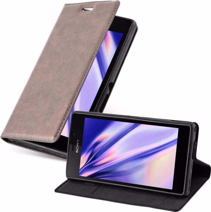 Actual product image Cadorabo Book Invisible Magnet Cover (Sony Xperia M2, Sony Xperia M2 Aqua)
