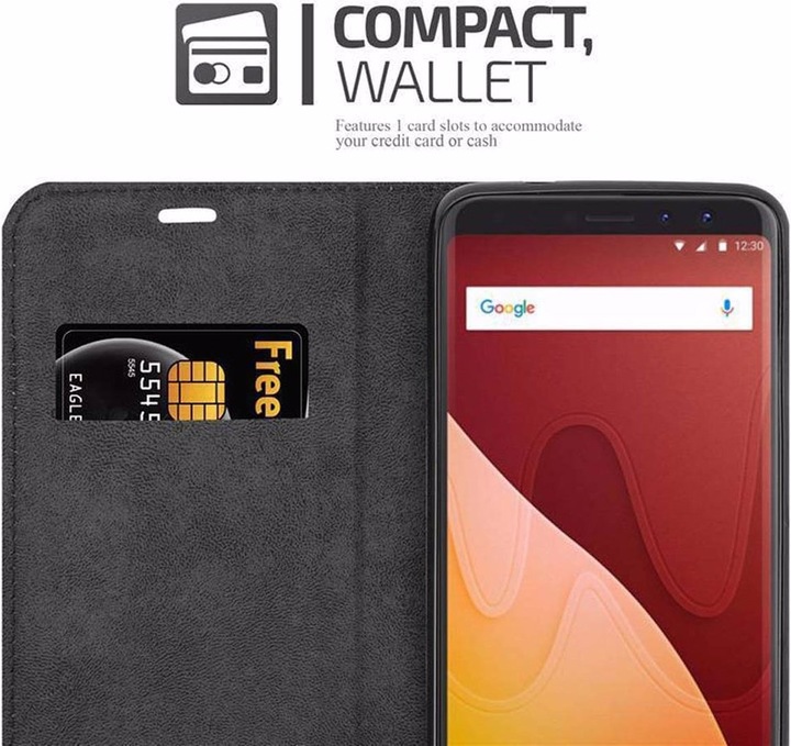 Actual product image Cadorabo Book Invisible Magnet Cover (Wiko View)