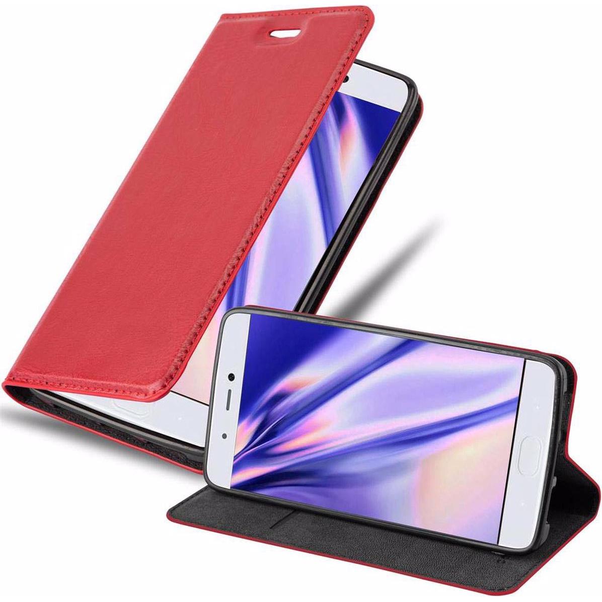 Cadorabo Book Invisible Magnet Cover (Xiaomi Mi 5s), Smartphone Hülle, Rot