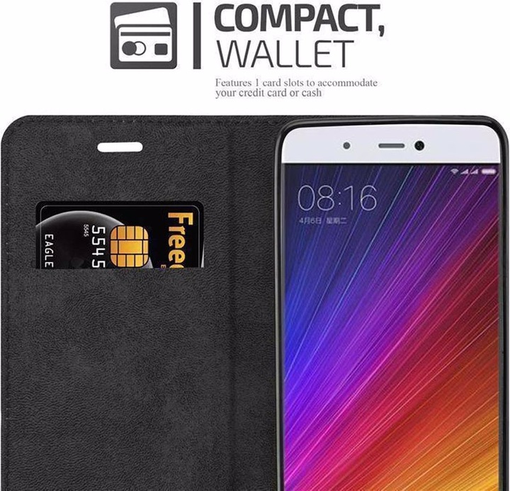 Actual product image Cadorabo Book Invisible Magnet Cover (Mi 5s)