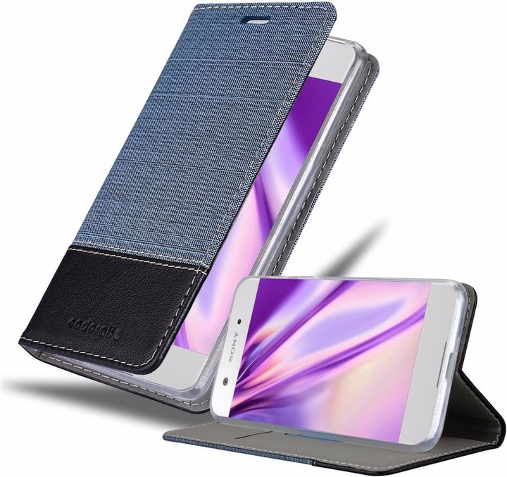 Produktbild Cadorabo Book Jeans Optik Cover (Sony Xperia XA1)