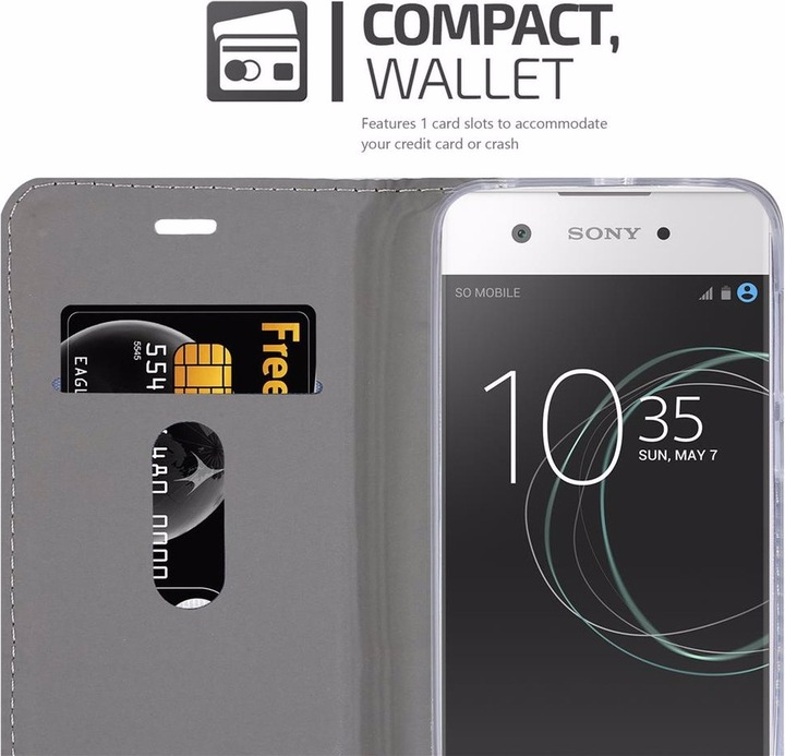 Produktbild Cadorabo Book Jeans Optik Cover (Sony Xperia XA1)