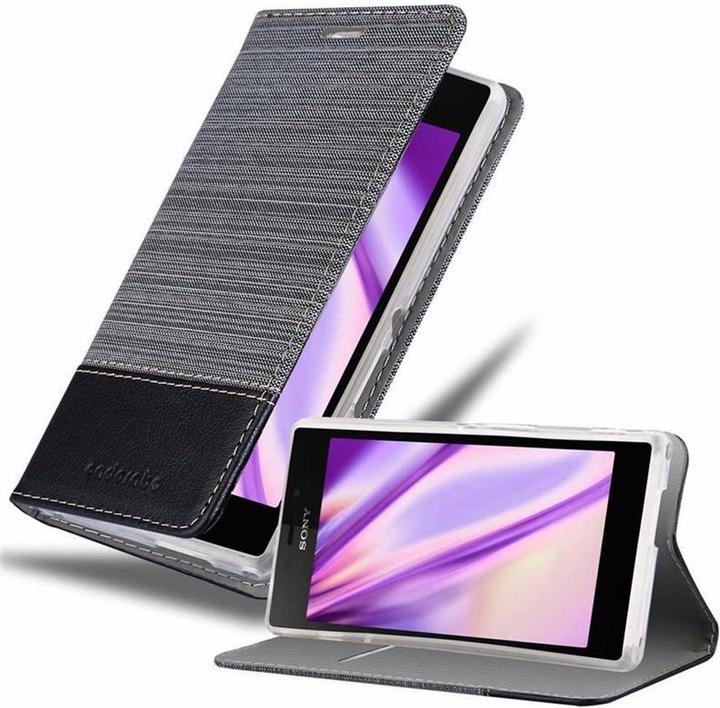 Actual product image Cadorabo Book Jeans Optics Cover (Sony Xperia M2 Aqua)
