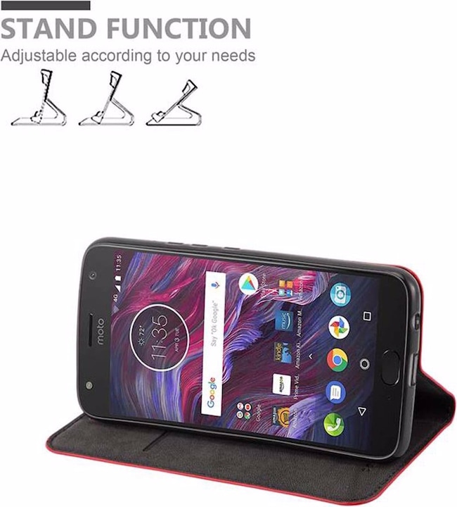 Actual product image Cadorabo Book Invisible Magnet Cover (Motorola Moto X4)