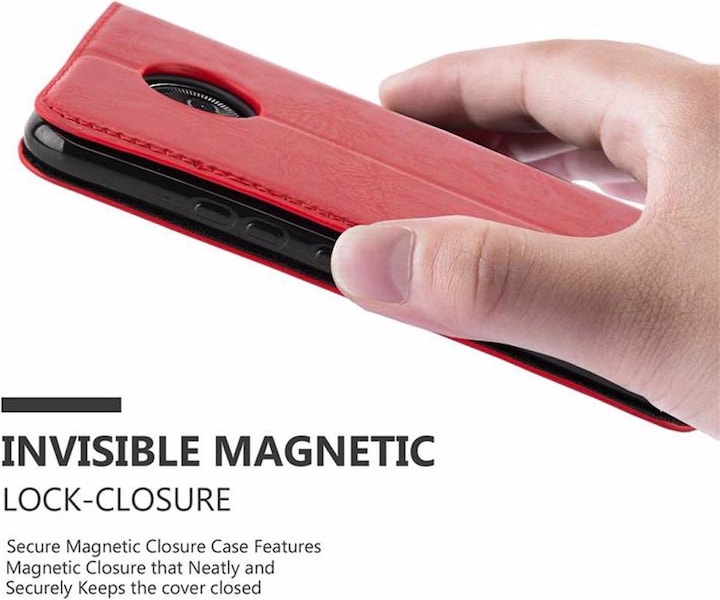 Actual product image Cadorabo Book Invisible Magnet Cover (Motorola Moto X4)