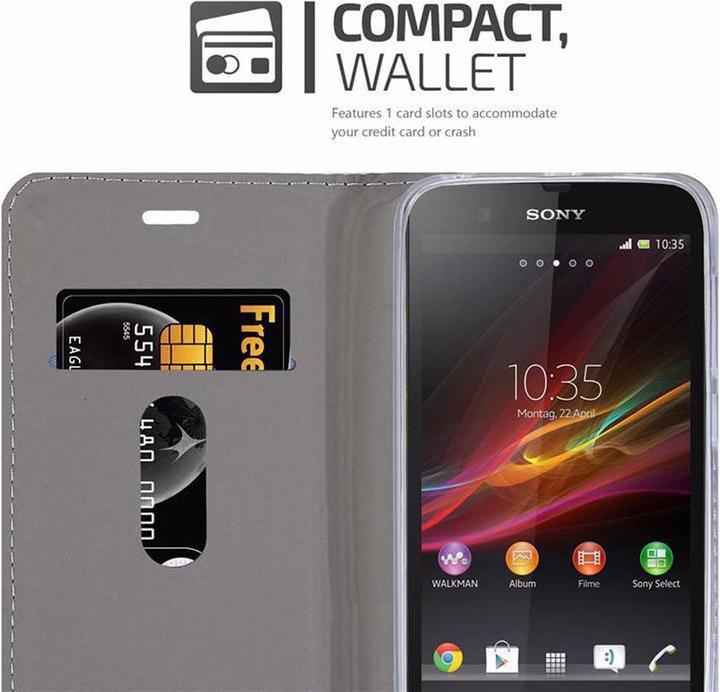 Produktbild Cadorabo Book Jeans Optik Cover (Sony Xperia Z)