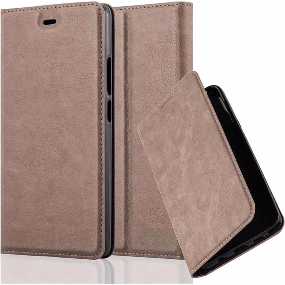 Cadorabo Book Invisible Magnet Cover (ZTE Nubia Z9 Max), Smartphone Hülle, Braun