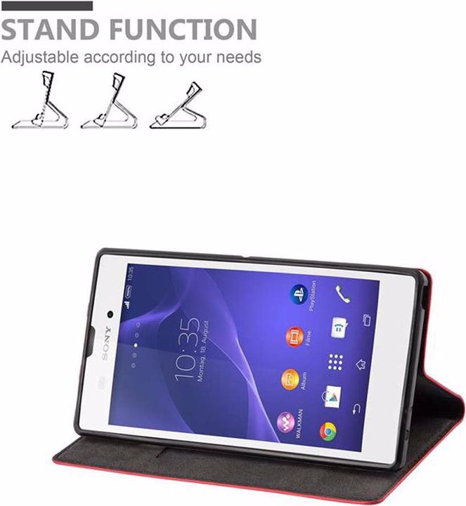 Actual product image Cadorabo Book Invisible Magnet Cover (Sony Xperia T2 Ultra)