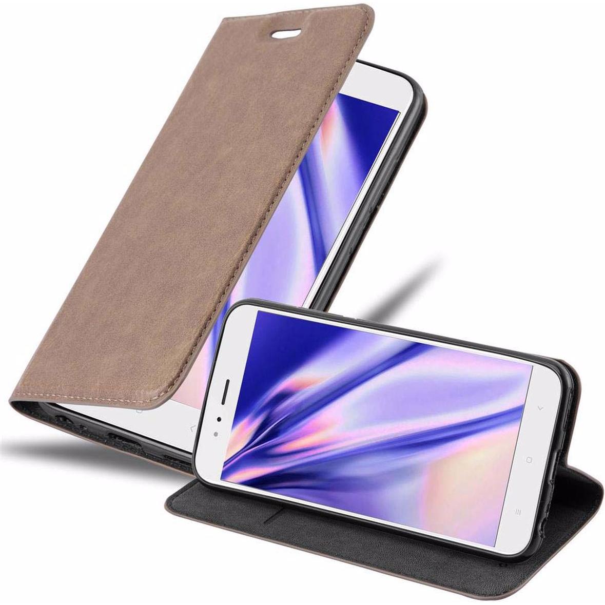 Thumbnail - Cadorabo Book Invisible Magnet Cover (Xiaomi Mi A1, Xiaomi Mi 5X), Smartphone Hülle, Braun