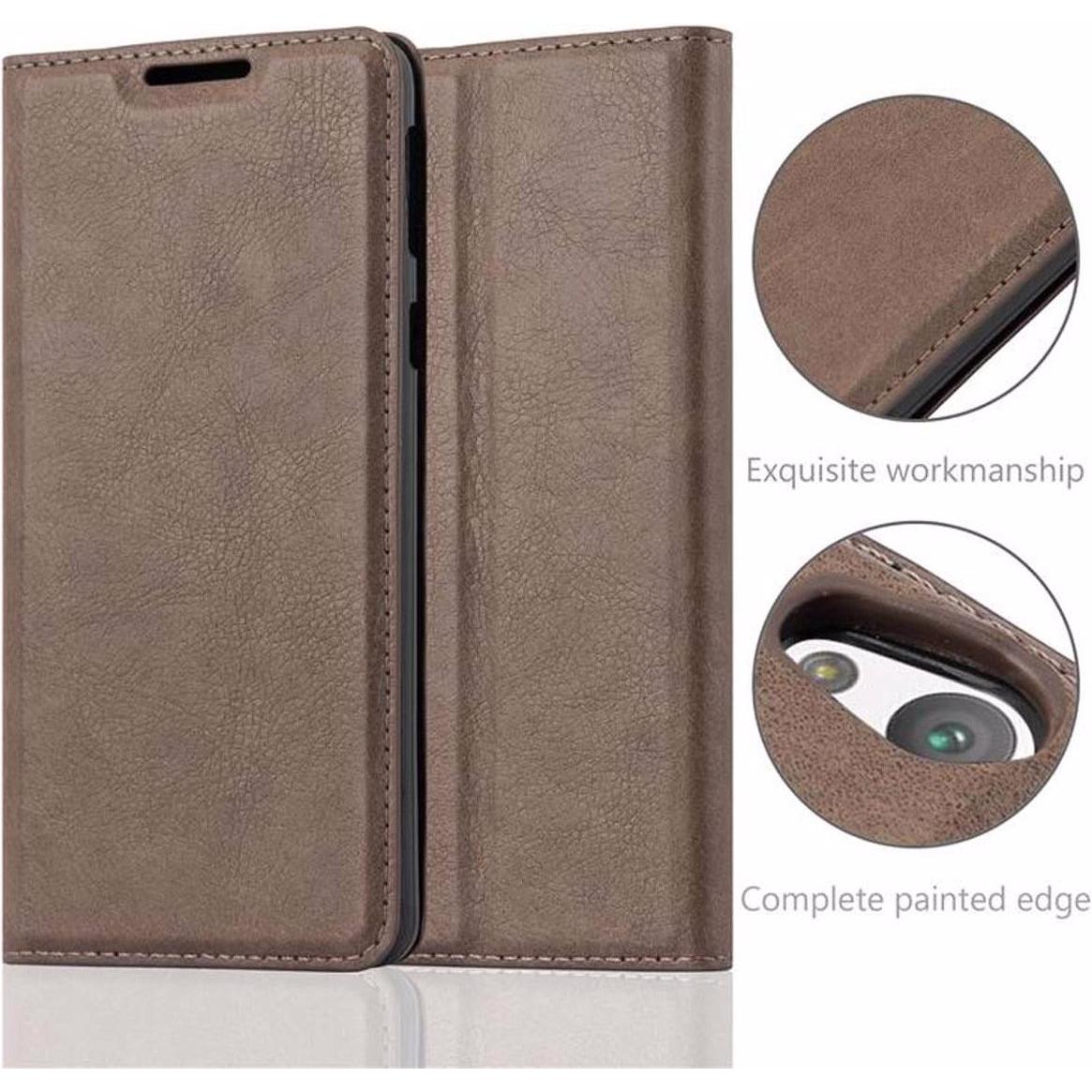 Thumbnail - Cadorabo Book Invisible Magnet Cover (Sony Xperia E5), Smartphone Hülle, Braun