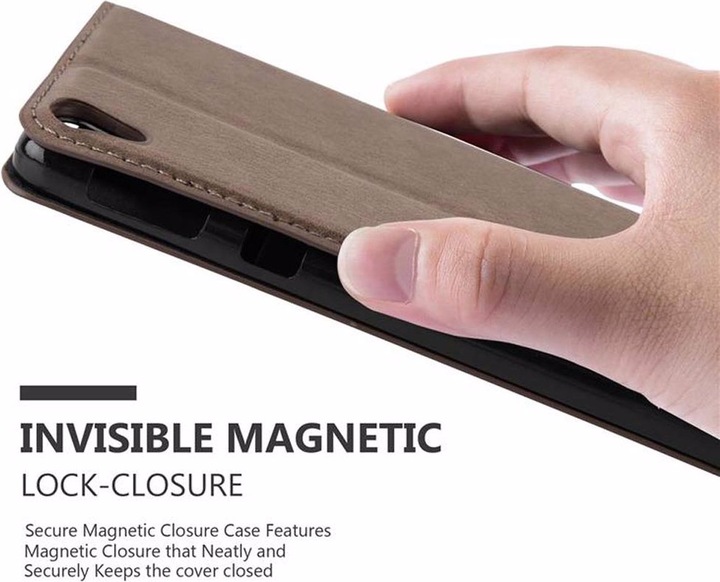 Actual product image Cadorabo Book Invisible Magnet Cover (Sony Xperia E5)