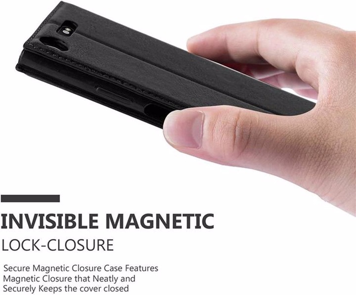 Actual product image Cadorabo Book Invisible Magnet Cover (Sony Xperia XZ1)