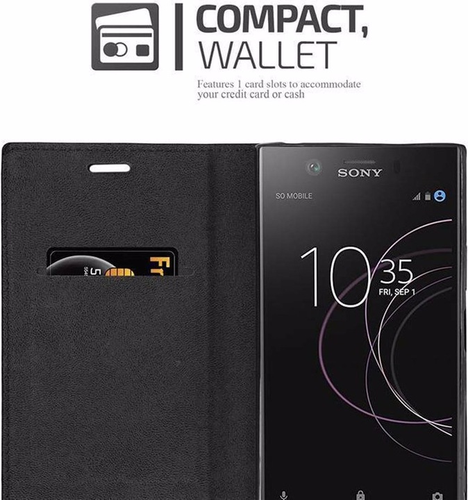 Actual product image Cadorabo Book Invisible Magnet Cover (Sony Xperia XZ1)
