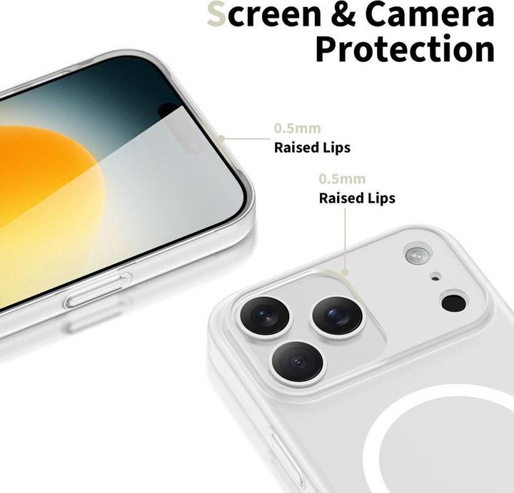 Produktbild Tech-Protect MagSlim MagSafe Case für iPhone 17 Pro Max - Mattweiss (Apple iPhone 17 Pro Max)