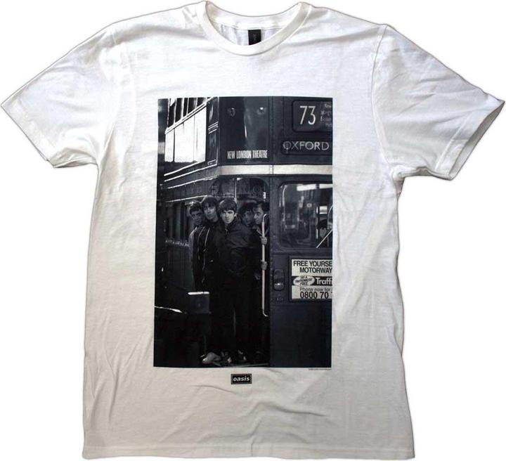 Actual product image Oasis Unisex Adult London Bus Photo Print T-Shirt (S)