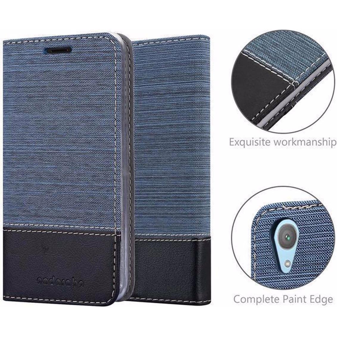 Thumbnail - Cadorabo Book Jeans Optik Cover (Sony Xperia XA1 Plus), Smartphone Hülle, Blau