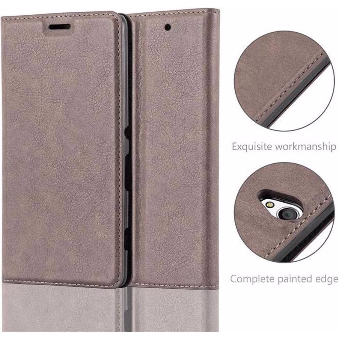 Thumbnail - Cadorabo Book Invisible Magnet Cover (Sony Xperia C4), Smartphone Hülle, Braun