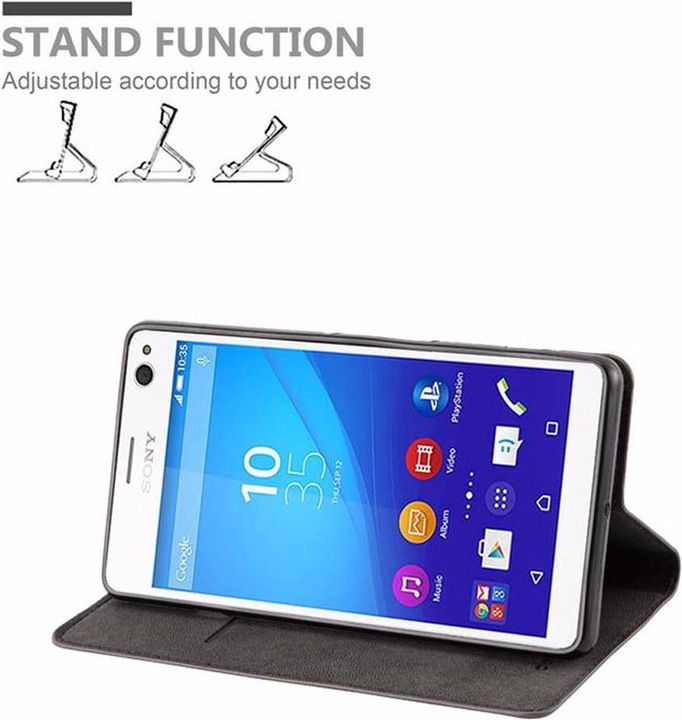 Actual product image Cadorabo Book Invisible Magnet Cover (Sony Xperia C4)