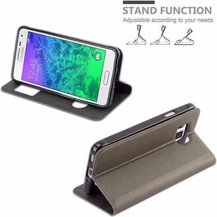 Actual product image Cadorabo Book with View double window cover (Samsung Galaxy Alpha)