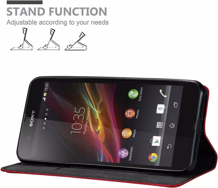 Actual product image Cadorabo Book Invisible Magnet Cover (Sony Xperia Z)