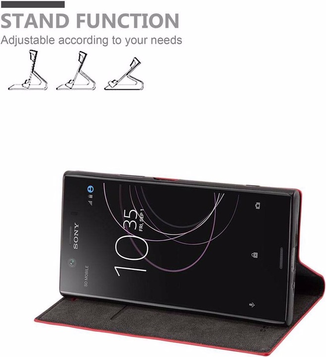 Actual product image Cadorabo Book Invisible Magnet Cover (Sony Xperia XZ1)