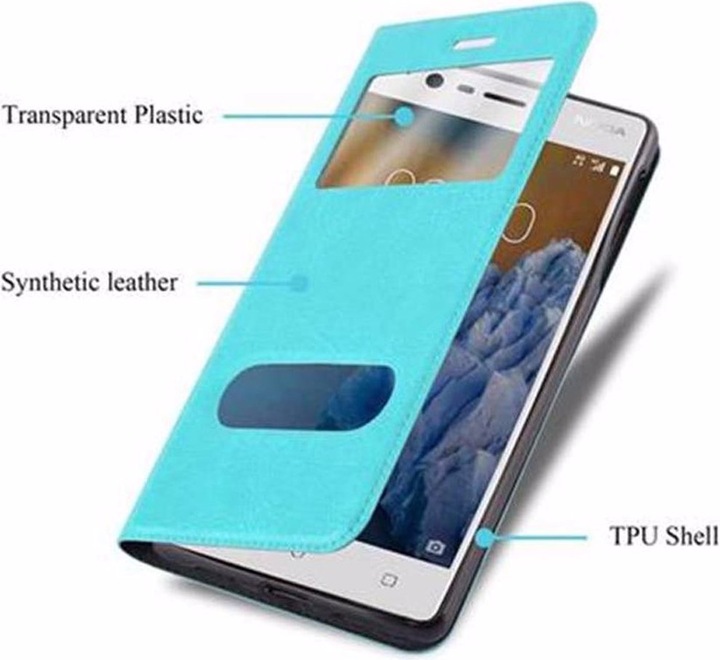 Actual product image Cadorabo Book with View double window cover (OnePlus 3)