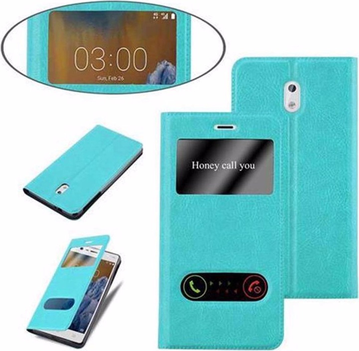 Actual product image Cadorabo Book with View double window cover (OnePlus 3)
