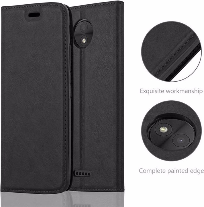 Actual product image Cadorabo Book Invisible Magnet Cover (Motorola Moto C)