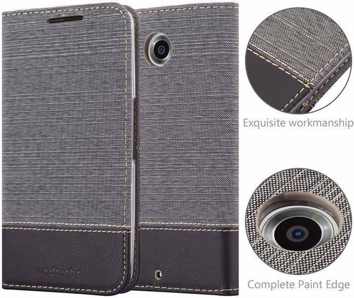 Produktbild Cadorabo Book Jeans Optik Cover (Motorola Nexus 6)