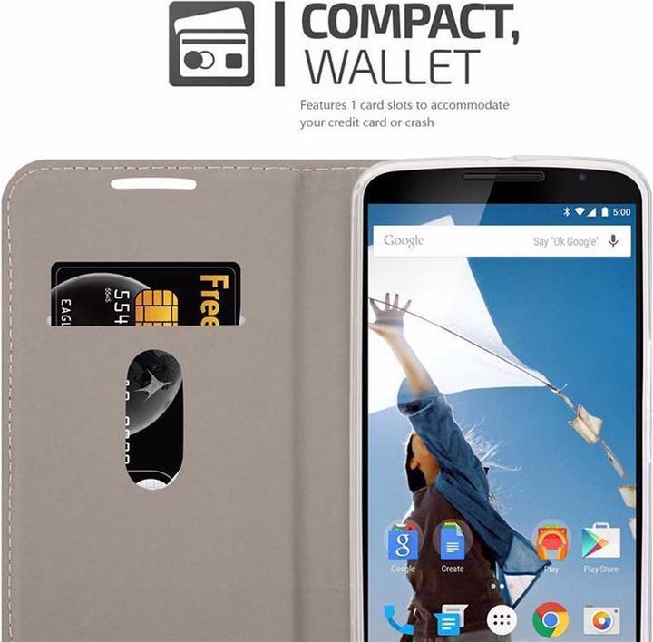 Produktbild Cadorabo Book Jeans Optik Cover (Motorola Nexus 6)
