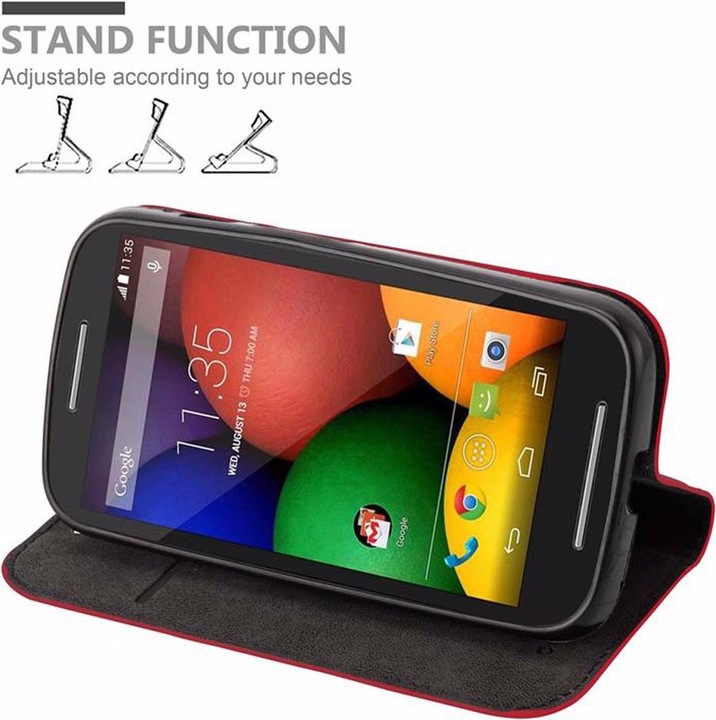 Actual product image Cadorabo Book Invisible Magnet Cover (Motorola Moto E)