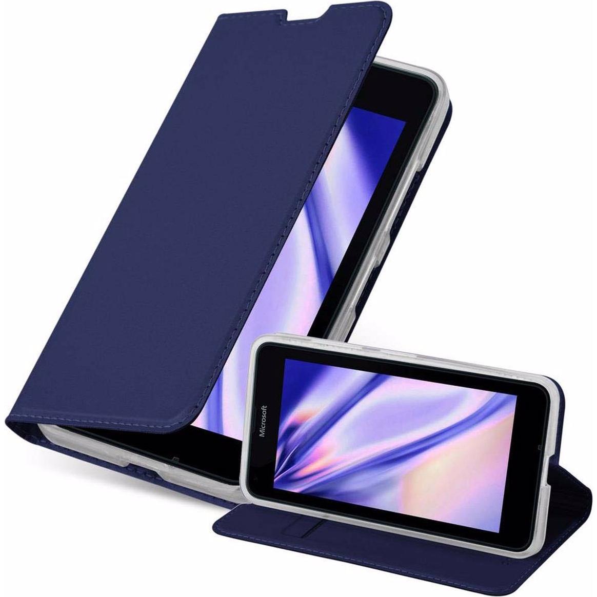 Cadorabo Book Classy Style Cover (Microsoft Lumia 640), Smartphone Hülle, Blau
